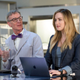 Bill Nye and Agent Patterson (Ashley Johnson) share some quality time while tracking down a terrorist.